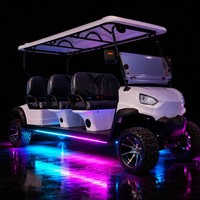 Voiturette de golf électrique tout-terrain 6 places pour villas et communautés, avec batterie et suspension MacPherson
