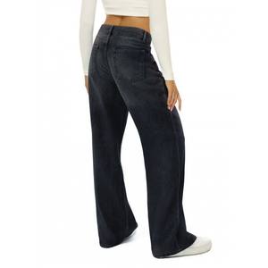 Jean en denim vintage taille haute pour femmes jambe droite ample été décontracté Streetwear avec poches et trous respirant lavable - Product Image 4