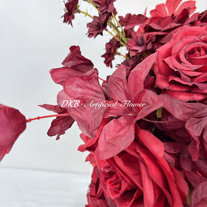 Rosas Rojas Artificiales Románticas, Bola de Flores de Color Personalizado, Ramo de Boda, Bola de Flores, Decoración de Mesa - Product Image 5