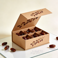 Boîtes en carton de luxe vides pour l'emballage de dattes Baklava, boîtes d'emballage personnalisées haut de gamme pour dattes Medjool arabes saoudiennes