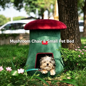 Custom Luxury Dressing Table Stool Pet Mushroom Houses Furniture Modern Indoor <b>Small</b> <b>Dog</b> Large Cat House <b>Bed</b> - Product Image 1