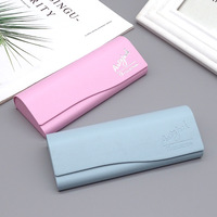Étui à lunettes de myopie rectangulaire haut de gamme en gros, portable, anti-pression, couleur unie, fait main, petit format, rigide, pour femme