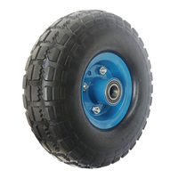 Roue de brouette en mousse PU anti-crevaison, vente en gros d'usine OEM, pneu solide en polyuréthane 3.50-8 4.00-8 pour chariot à main