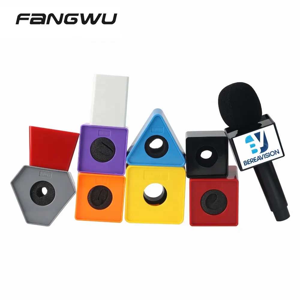 High Quality Cubic Foam Windshield With Printing Custom Logo Microphone Cover