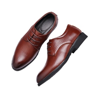 <span class=keywords><strong>Scarpe</strong></span> da sposa Casual alla moda in pelle da uomo con motivo a tinta unita stringato - Product Image 1