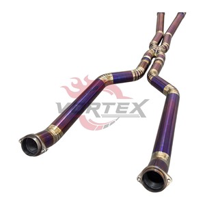 ท่อไอเสีย Vortex Racing สีม่วงไทเทเนียมเบิร์น สำหรับ BMW G90 M5 2025 อะไหล่ปรับแต่งเสียง - Product Image 5