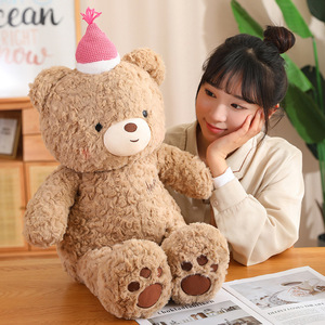 Squisito Orsacchiotto di <span class=keywords><strong>Peluche</strong></span> con Cappello per Compleanno e San Valentino, Imbottitura in Cotone PP, Rete Antistress, Occhi con Chiusura di Sicurezza per Bambini dai 36 Mesi in su - Product Image 4