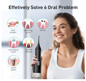 Stuzzicadenti filo d'acqua portatile cordless bocca doucher 300ML ricaricabile per irrigazione da viaggio - Product Image 4