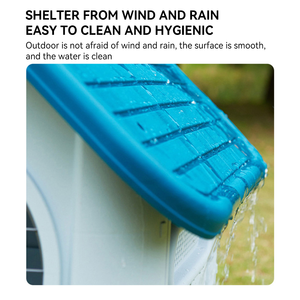 Su geçirmez plastik tepsi ile Modern büyük köpek evi yükseltilmiş kapalı açık kulübesi katı desen Snap düğmesi kapatma Pet House - Product Image 3