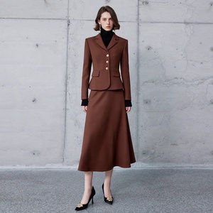 Pháp Phong Cách Crop Top Và Bút Chì Váy Phù Hợp Với Mỏng Phù Hợp Với OEM Cao Cấp Phù Hợp Với Bộ Cho Phụ Nữ Outsources Nhà Sản Xuất Chuyên Nghiệp - Product Image 2