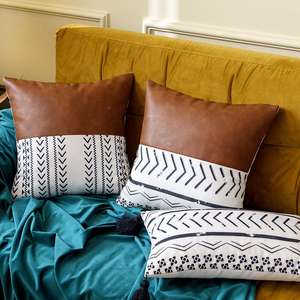 <span class=keywords><strong>Coussin</strong></span> en coton blanc et marron peut être personnalisé oreiller <span class=keywords><strong>lit</strong></span> et canapé <span class=keywords><strong>coussin</strong></span> pratique pour jouer au téléphone portable et regarder la télévision - Product Image 3