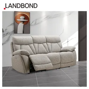 LANDBOND Modern Home 3 Seater Electric Recliner Living Room Sofa Luxury Couches Reclining Sofa Set Furniture