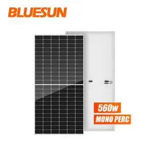 أفضل سعر أحادية الشمسية لوحة الطاقة 550 w 560 w لوحة طاقة شمسية الايثيلين نصف الخليوي 550 واط 560 واط
