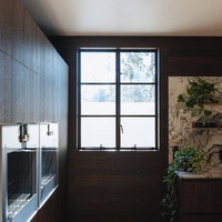 Ventanas Exteriores Abatibles de Aluminio con Rotura de Puente Térmico, Insonorizadas, Resistentes a Huracanes, de Triple Acristalamiento, para Proyectos de Villas Modernas, con Eficiencia Energética