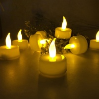 Bougies chauffe-plat LED miniatures sans flamme en plastique, à piles bouton, pour Noël, vente en gros, marque Kanlong