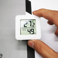 Mini hygromètre numérique d'intérieur, thermomètre en plastique pour usage domestique, mesure de la température et de l'humidité pour la maison