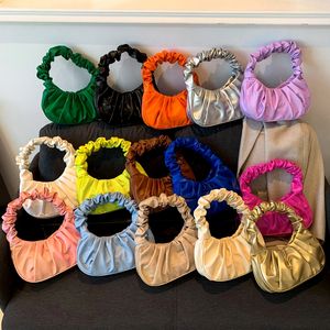 Bolso de mujer coreano 2023 otoño nuevo estilo Color caramelo nube plisada, axila simple y elegante, dulce hombro único - Product Image 1