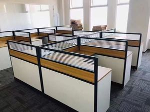 โต๊ะพนักงานในบ้าน MDF โต๊ะทำงานที่ทันสมัยเฟอร์นิเจอร์โต๊ะทำงาน - Product Image 6