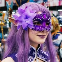 Masque de fête pour bal masqué de Noël et soirées d'entreprise, veille de Noël, rendez-vous romantiques, pull moche, Père Noël et Mère Noël sexy