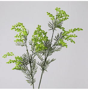 <span class=keywords><strong>Flores</strong></span> de <span class=keywords><strong>mimosa</strong></span> artificiales <span class=keywords><strong>amarillas</strong></span> de un solo tallo de alta calidad para decoración de eventos - Product Image 6