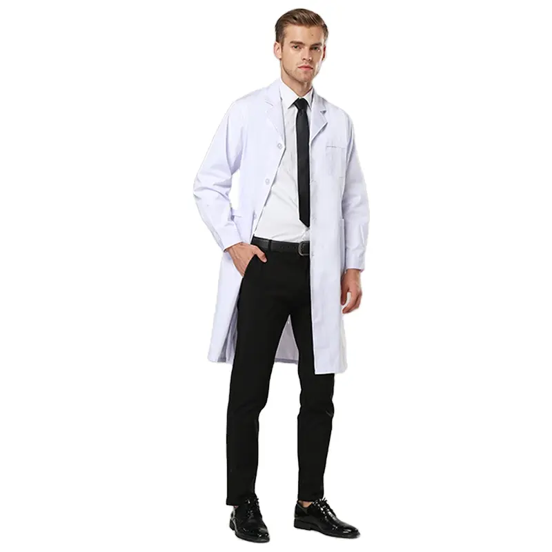 Uniforme medica Unisex Slim fit abbigliamento da lavoro di bellezza camice bianco camice da laboratorio medico ospedaliero