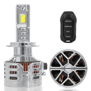หลอดไฟหน้ารถยนต์ Y3D แบบสามหลอดทองแดง พร้อมรีโมทคอนโทรล 150W 90W 65W ไฟ LED กระพริบอัตโนมัติ สำหรับอุปกรณ์ตกแต่งรถยนต์ - Product Image 3
