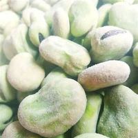 Produits surgelés chinois HACCP en vrac, fèves fraîches IQF violettes pelées et coupées en tranches, 25 kg, fèves naturelles