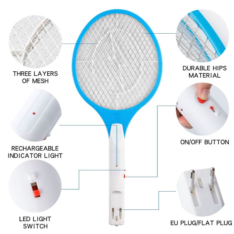 Jiuyi Rechargeable Electric Fly Swatter with