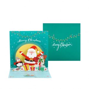 Cartes de vœux 3D en papier découpé au laser, mini carte pop-up de Noël - Product Image 3