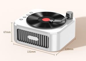 เครื่องเล่นแผ่นเสียงบลูทูธสไตล์เรโทร |   พกพาสะดวกด้วยการ์ด TF และ USB |   เสียงคุณภาพสูง - Product Image 5