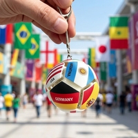 Porte-clés Mini Football Personnalisé 3D, Jouet Anti-stress Clicker, Cadeaux Promotionnels Sportifs en Gros