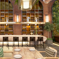 Ensemble de meubles de table de banquette de restaurant moderne en bois 5 étoiles sur mesure meubles de luxe pour hôtels et restaurants