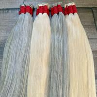 Extensions de cheveux vietnamiens blonds mélangés 100% naturels Remy, trame simple, en vrac, vente en gros, 100g, personnalisables