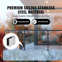 Support de garde-corps en verre en acier inoxydable robuste SVA-043B 304 316 Clips de support de Type D Pince de balustrade de balcon pour les centres commerciaux d'escaliers