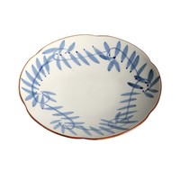 Vintage handgeschilderde keramische serveerschaal met meerdere bloemenmotieven, geschikt voor salade, pasta, Izakaya, B&B, bruiloft, feest, groothandel