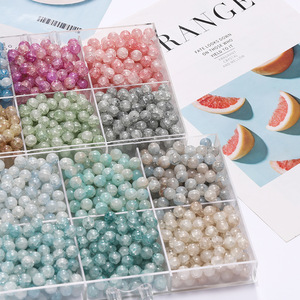 Cuentas de vidrio redondas de 10 mm teñidas con tinta para hacer pulseras DIY, cuentas sueltas para la creación de joyería, verano 2024, origen Yiwu - Product Image 4