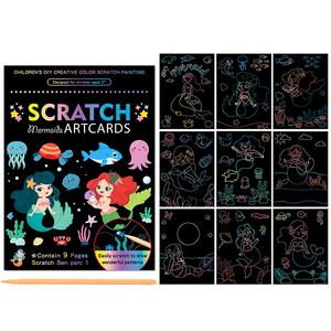 Venta al por mayor niños animal magia rascar papel para colorear manga libro para niños educativo - Product Image 1