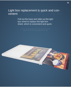 10 gói giảm giá A5 sạc LED hộp đèn Acrylic menu và bảng quảng cáo kính hiển thị chủ - Product Image 6