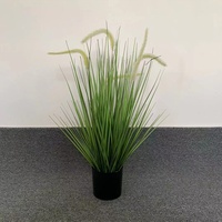 Buket Rumput Foxtail Buatan dengan Banyak Kepala Bunga, Bahan PVC, Simulasi Tinggi untuk Dekorasi Rumah & Pernikahan Gaya Boho, Penggunaan Dalam Ruangan
