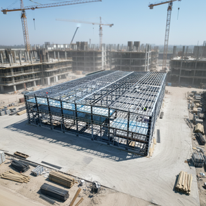 Edificio Moderno Prefabbricato in Struttura d'Acciaio, Magazzino, Officina, Hangar, Ufficio Prefabbricati, Materiale da Costruzione - Product Image 4