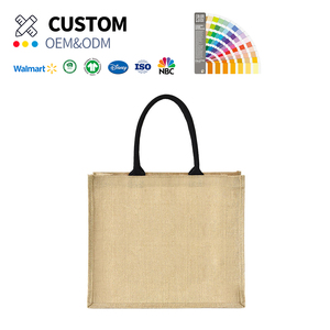 Sacs fourre-tout naturels personnalisés en gros, sacs d'épicerie réutilisables pliables, parfaits pour la plage, les mariages, les cadeaux et le shopping - Product Image 1
