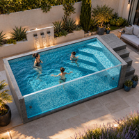 Piscine hors sol en fibre de verre Fresh Inspiration Home Homeowners FRP Clear Panel, jacuzzi extérieur, spa, conteneur en fibre de verre.