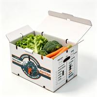 Boîte d'expédition ventilée en carton ondulé personnalisée pour la livraison en gros de légumes et de fruits en provenance des fermes