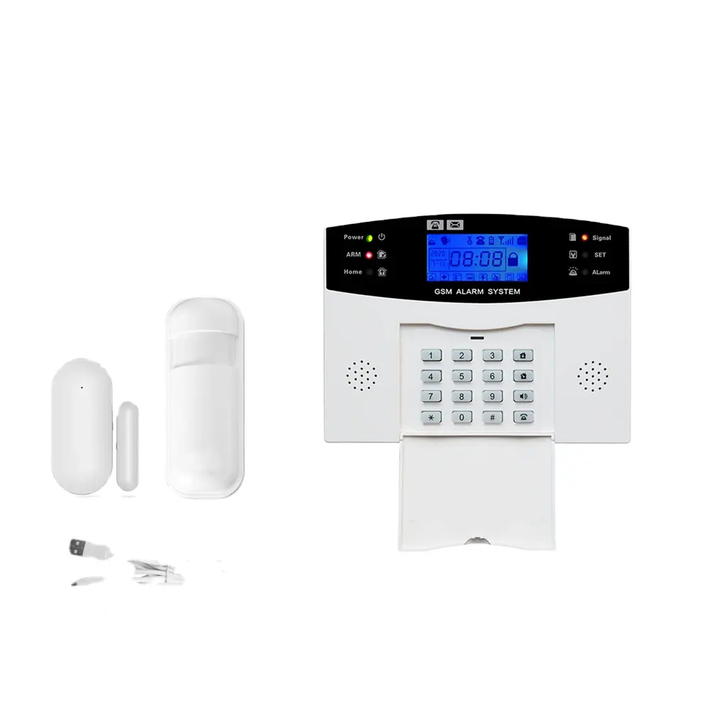 Voice remind wifi GSM alarm system with auto dial SMS free message push
