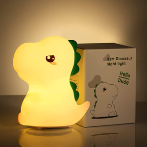 Lámpara Nocturna de Dinosaurio para Niños, Lámpara de Silicona LED, Luz Nocturna de Silicona Regulable y Recargable para Niños - Product Image 1