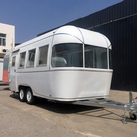 Entièrement équipé pour Airstreamtype Food Truck Bbq en fibre de verre et aluminium Hot Dog Fast Food Ice Cream Chips Snack Food Trailer