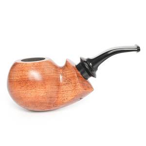MUXIANG Tobacco Pipe Bent Type Solid Wood Apple Shape Smoking Pipe - Product Image 5