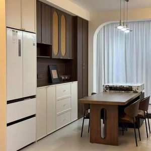 Salon salle à manger côté armoire à <span class=keywords><strong>vin</strong></span> avec service à thé <span class=keywords><strong>casier</strong></span> élégant <span class=keywords><strong>casier</strong></span> à <span class=keywords><strong>vin</strong></span> pour le stockage de la vaisselle buffet en <span class=keywords><strong>bois</strong></span> armoire - Product Image 2