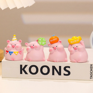 Figura Decorativa de Cerdito de la Suerte, 3.9 Pulgadas, Acabado Brillante, Decoración para el Hogar u Oficina, Juguete de Regalo - Product Image 2