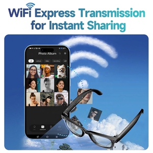 Gafas Inteligentes W610 4K con Traducción, Llamadas Inalámbricas, Transferencia Wi-Fi, Cámara de 8MP, Grabación de Audio, IA y Protección Solar - Product Image 6